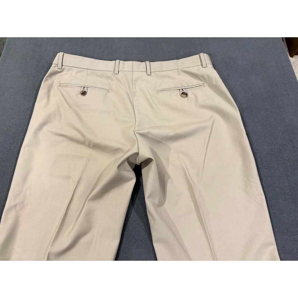 Axist Chino Pants Men 36x30 Beige Flat Front Mid Rise Straight Leg Slash Pockets - Picture 14 of 16